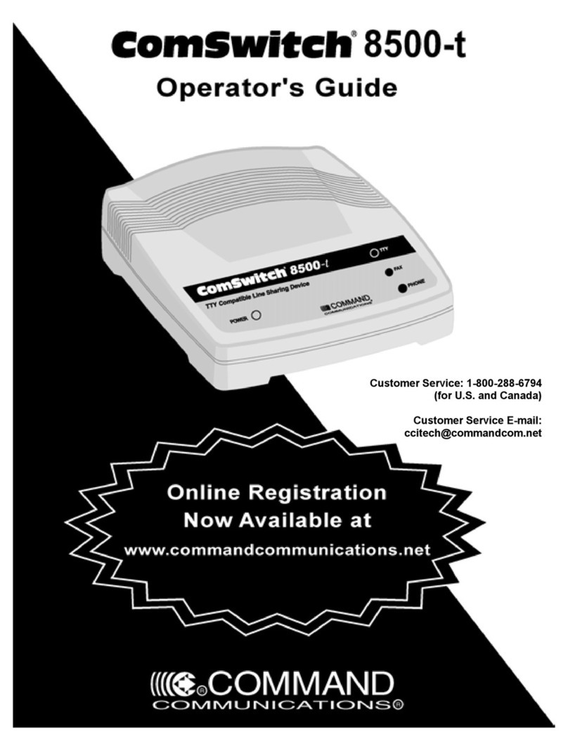Command Communications ComSwitch 8500-t Manuale