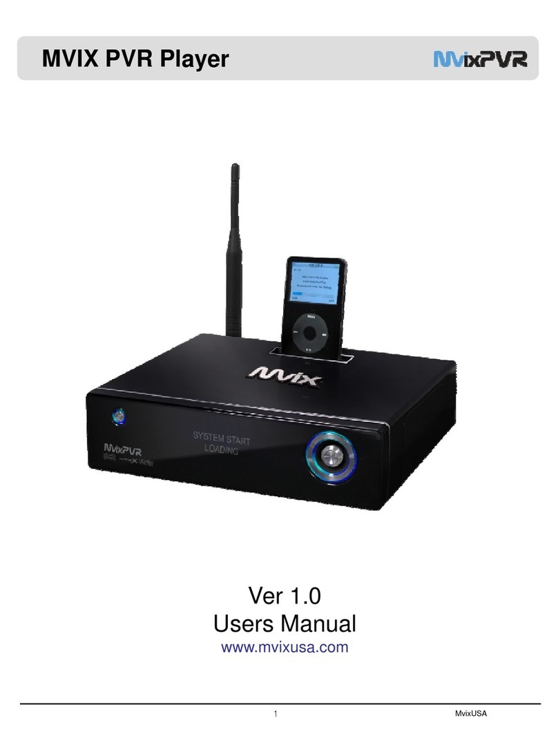 Mvix PVR Manuale utente Mvix PVR Manuale utente