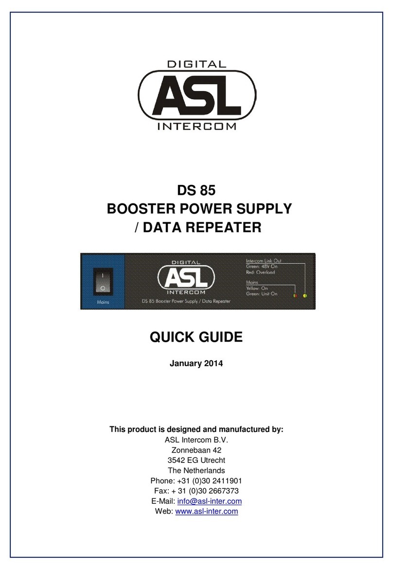 ASL INTERCOM DS 85 Manuale utente