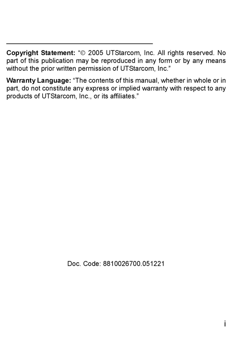 UTStarcom F3000 Manuale utente