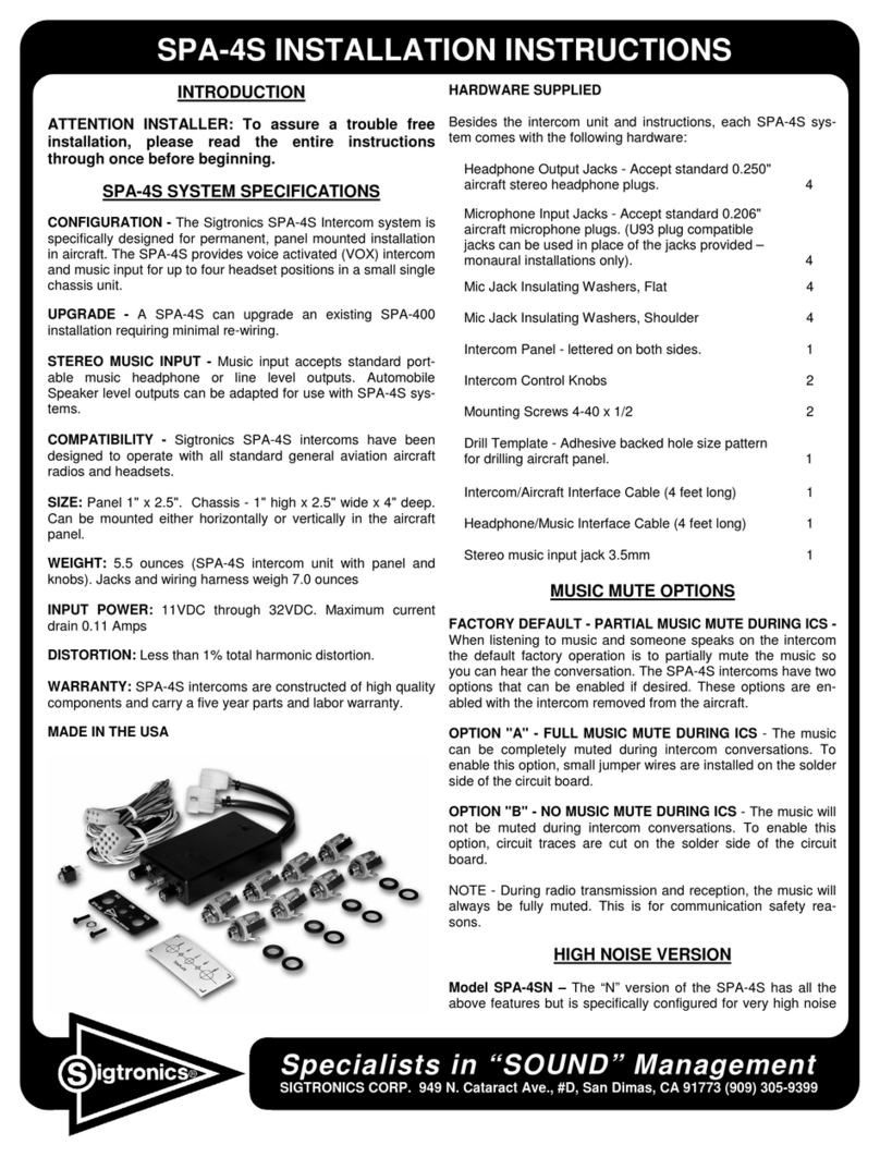 Sigtronics SPA-4S Manuale utente