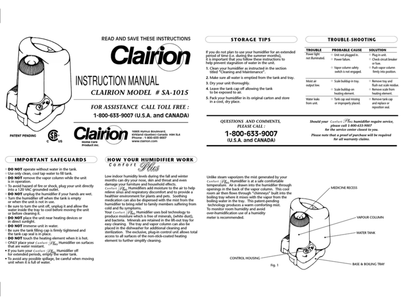 CLAIRION SA-1015 Manuale utente
