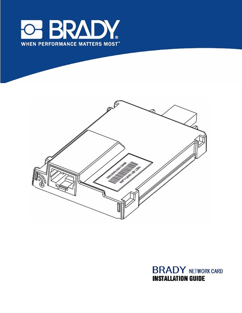 Brady Network card Manuale utente