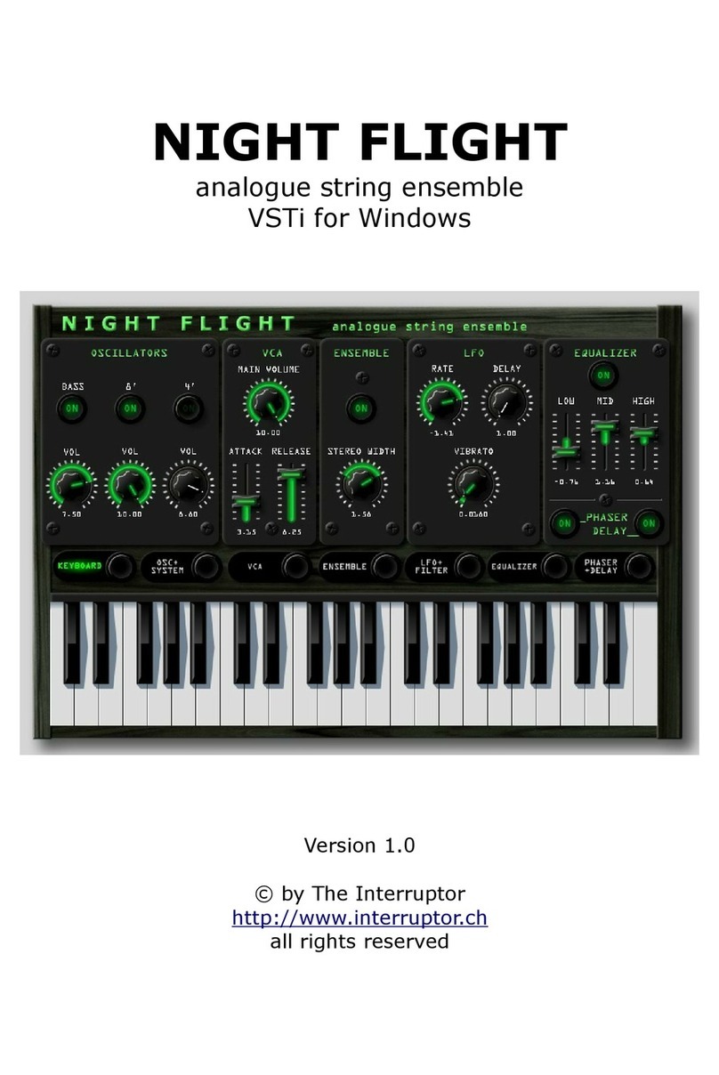 Interruptor NIGHT FLIGHT Manuale utente