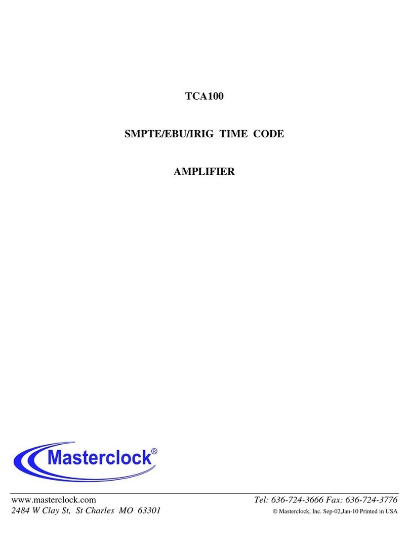 Masterclock TCA100 Manuale utente