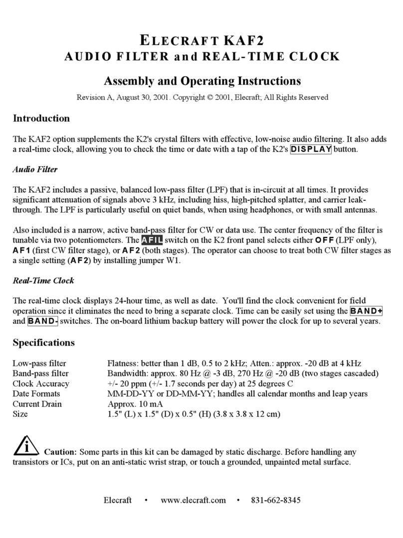 ELECRAFT KAF2 Manuale utente