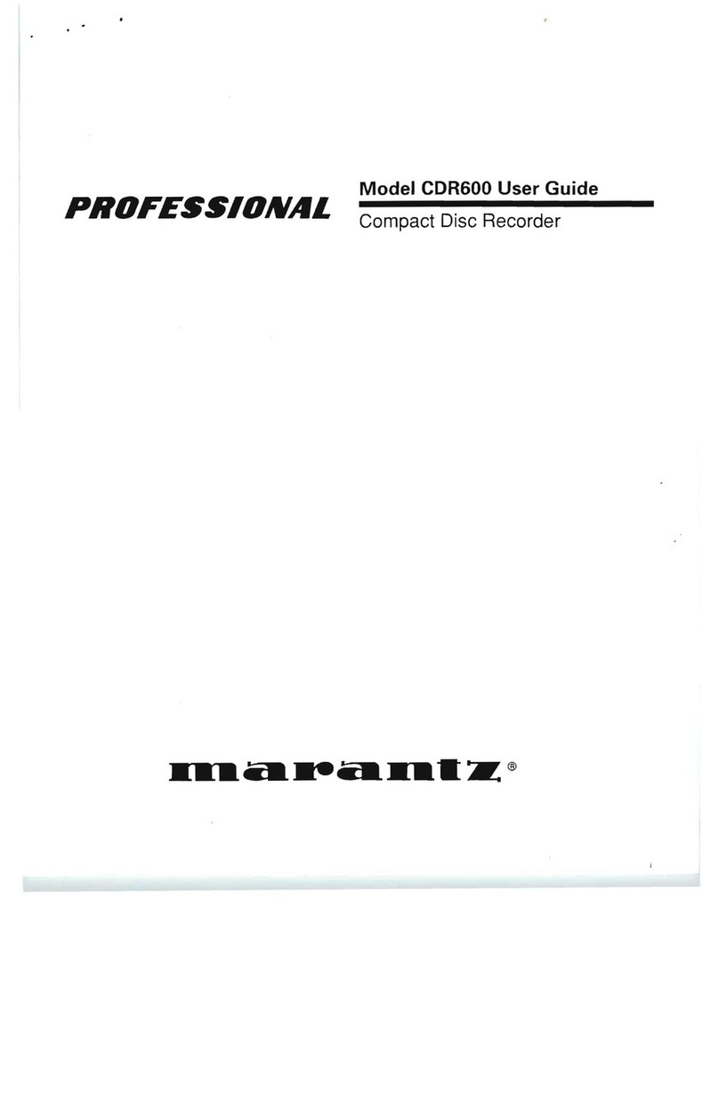Marantz CDR600 Manuale utente