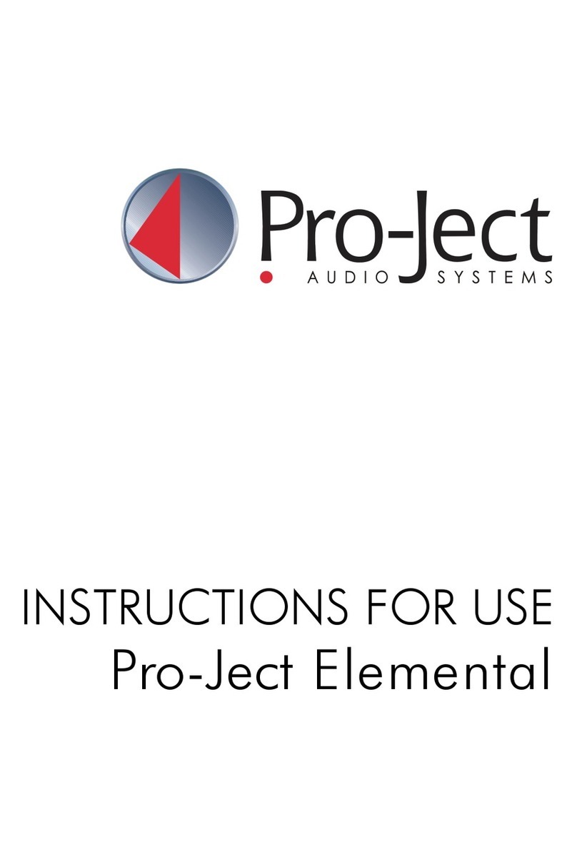Pro-Ject Audio Systems Elemental Manuale utente