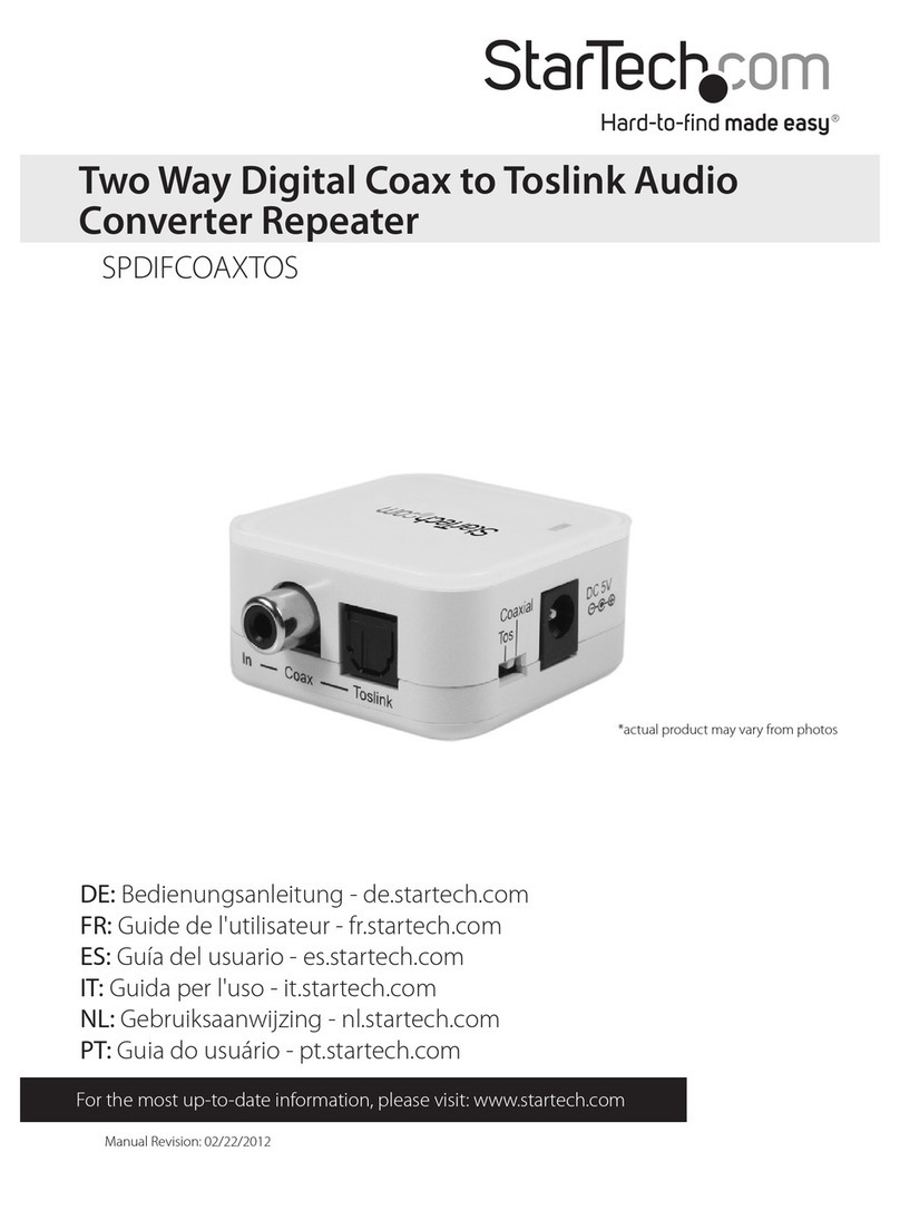 StarTech.com SPDIFCOAXTOS Manuale utente