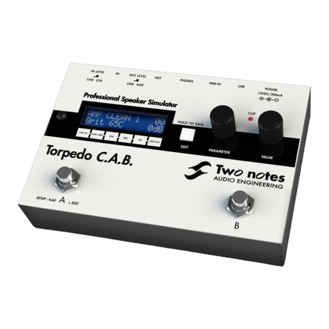 Two Notes TORPEDO C.A.B. Manuale utente