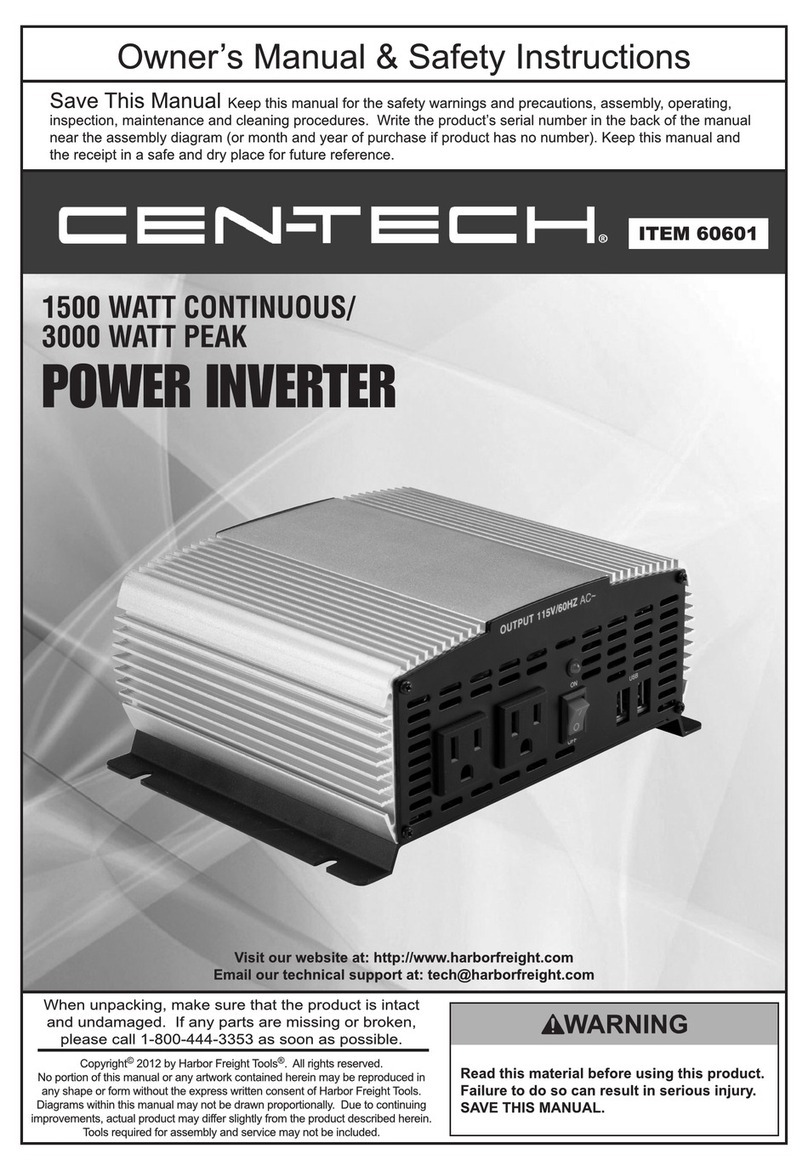 Centech 60601 Istruzioni per il montaggio