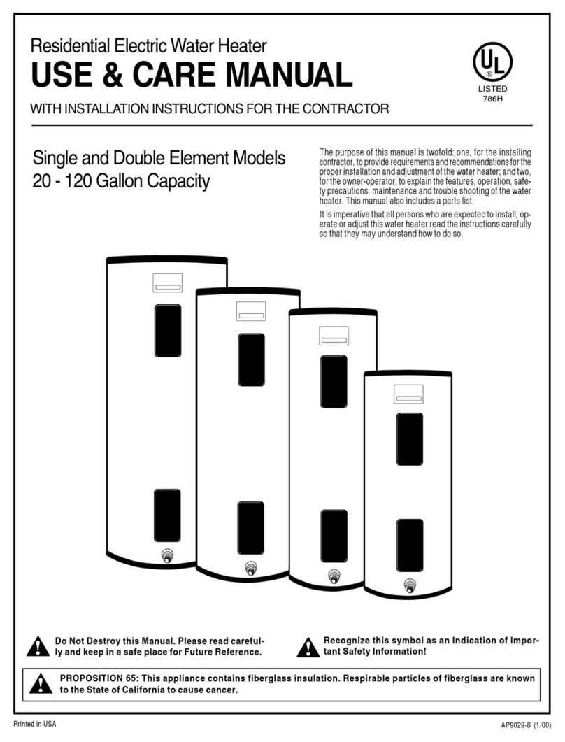 Rheem Single Element Manuale utente