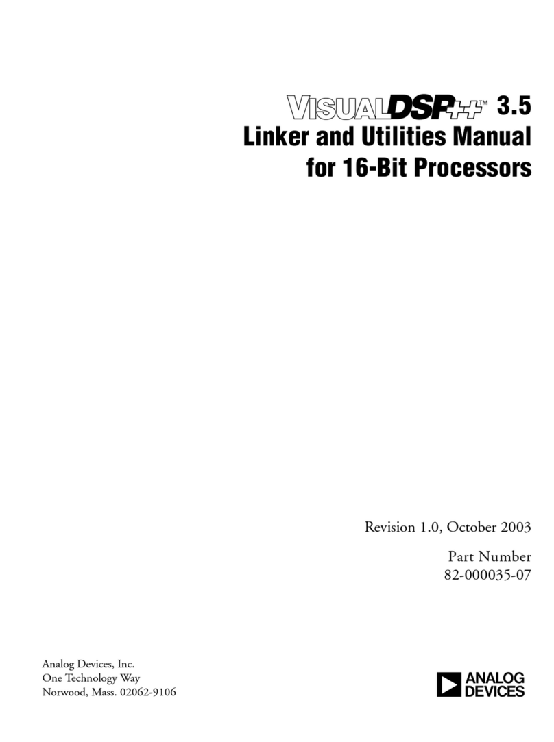 Analog Devices VISUALDSP++ 3.5 Manuale utente