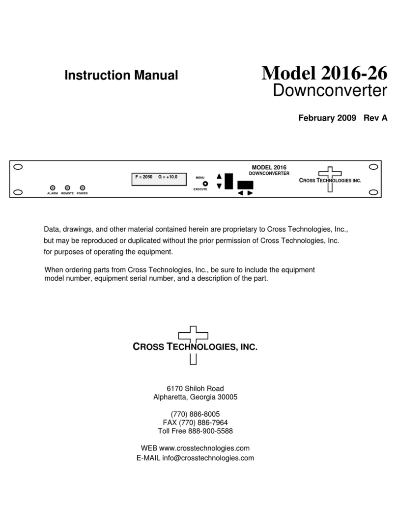 Cross Technologies 2016-26 Manuale utente Cross Technologies 2016-26 Manuale utente