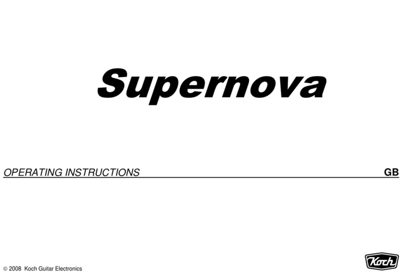 Koch Guitar Electronics Supernova Manuale utente