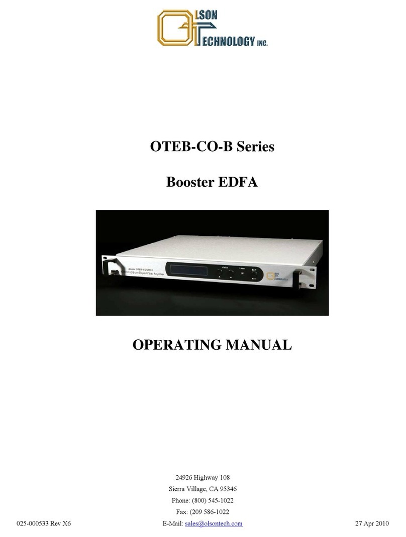 Olson Technology EDFA Manuale utente