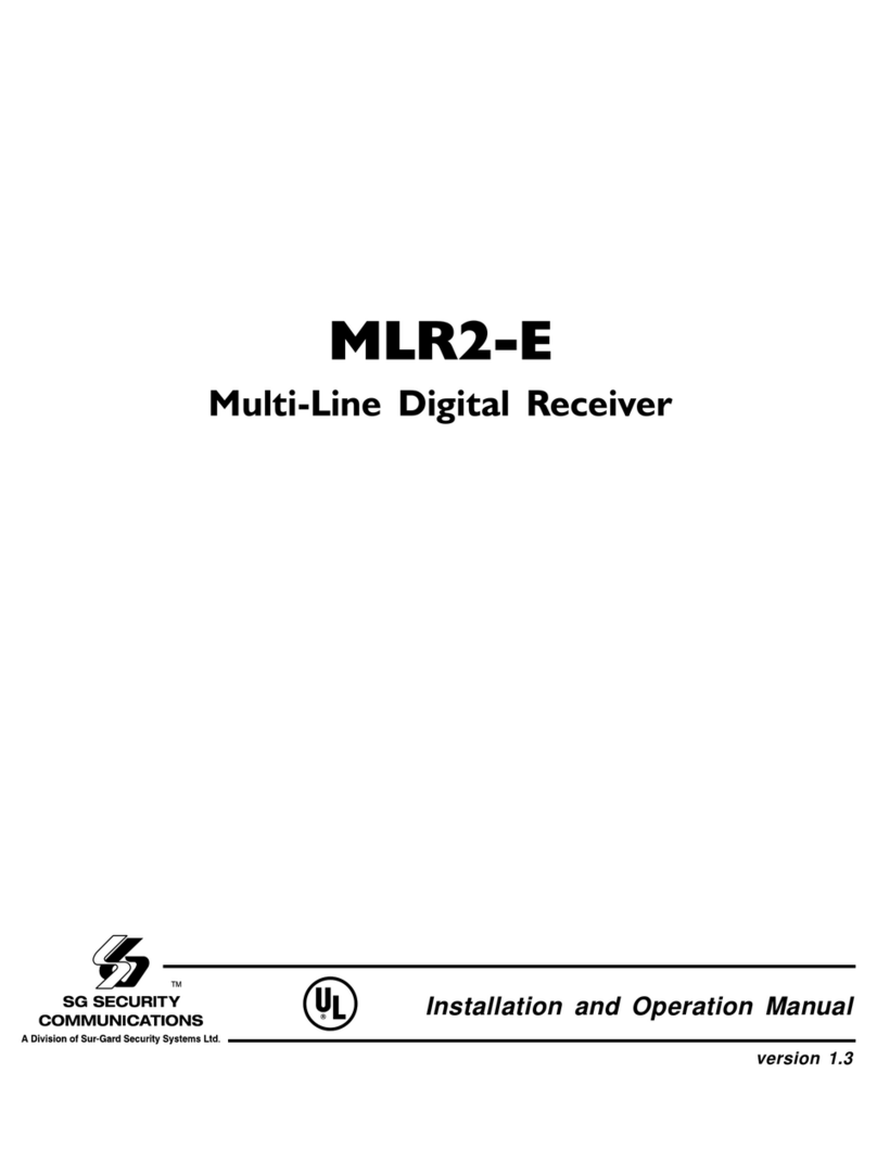 SG Security Communications MLR2-E Manuale utente