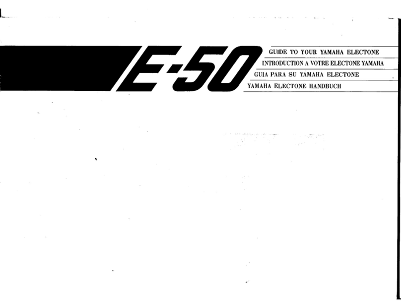 Yamaha Electone E-50 Manuale utente