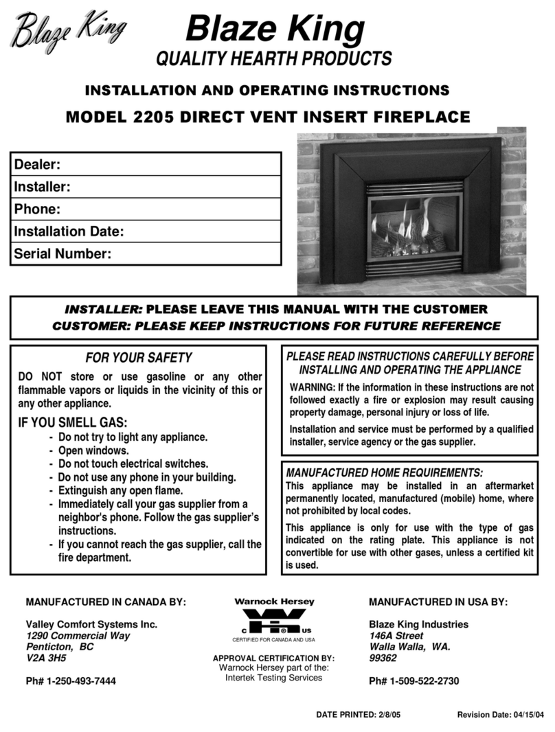 Blaze King 2205 Manuale utente