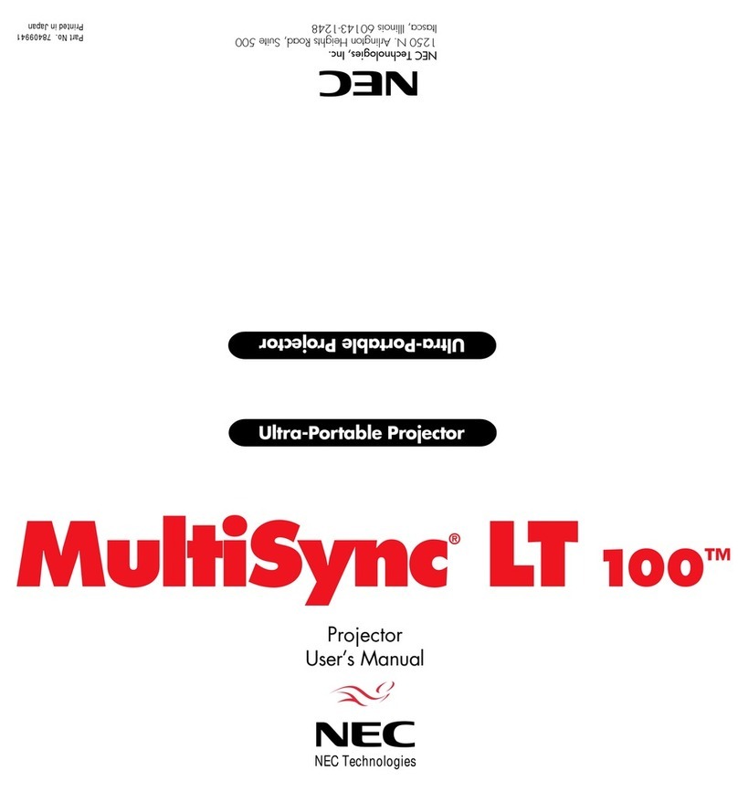 NEC LT100 - MultiSync XGA DLP Projector Manuale utente