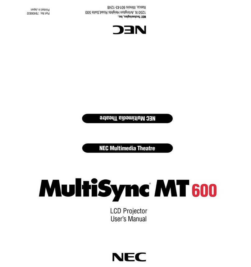 NEC MultiSync MT 600 Manuale utente