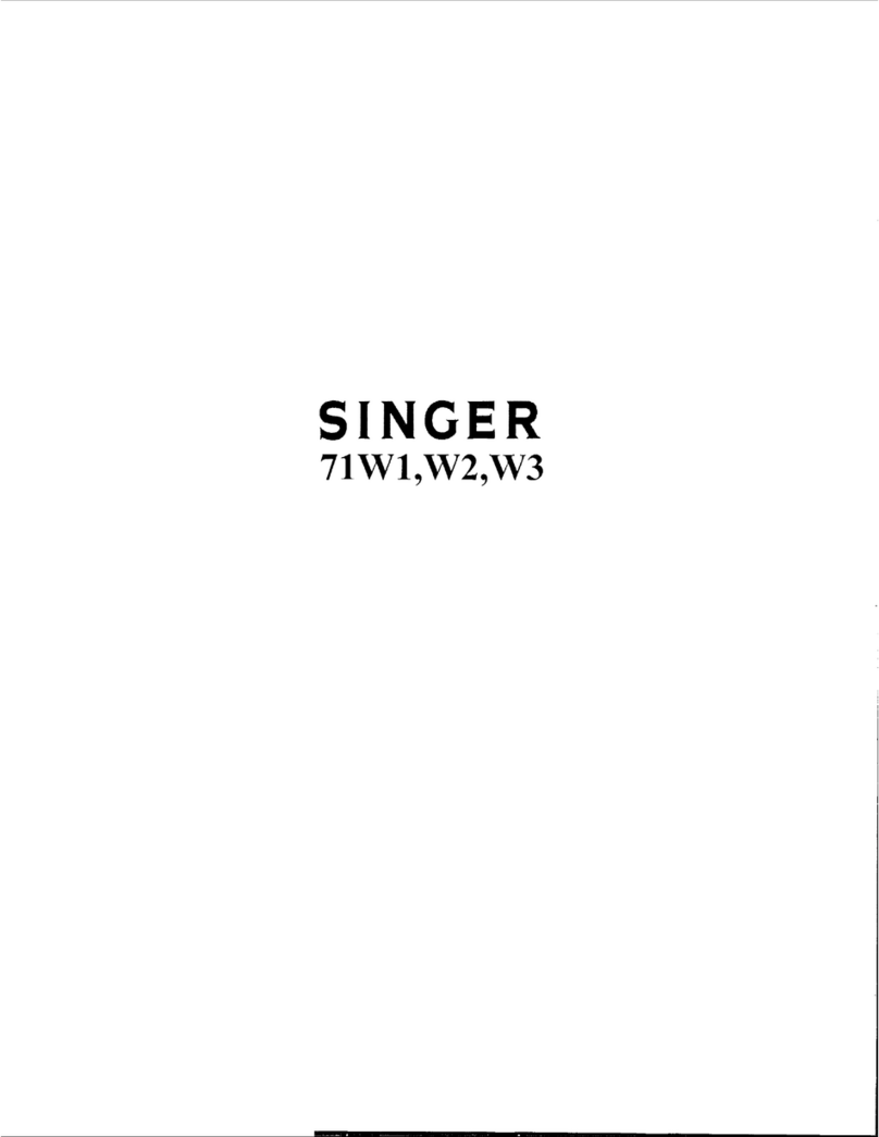 Singer 71W1 Manuale di installazione e funzionamento