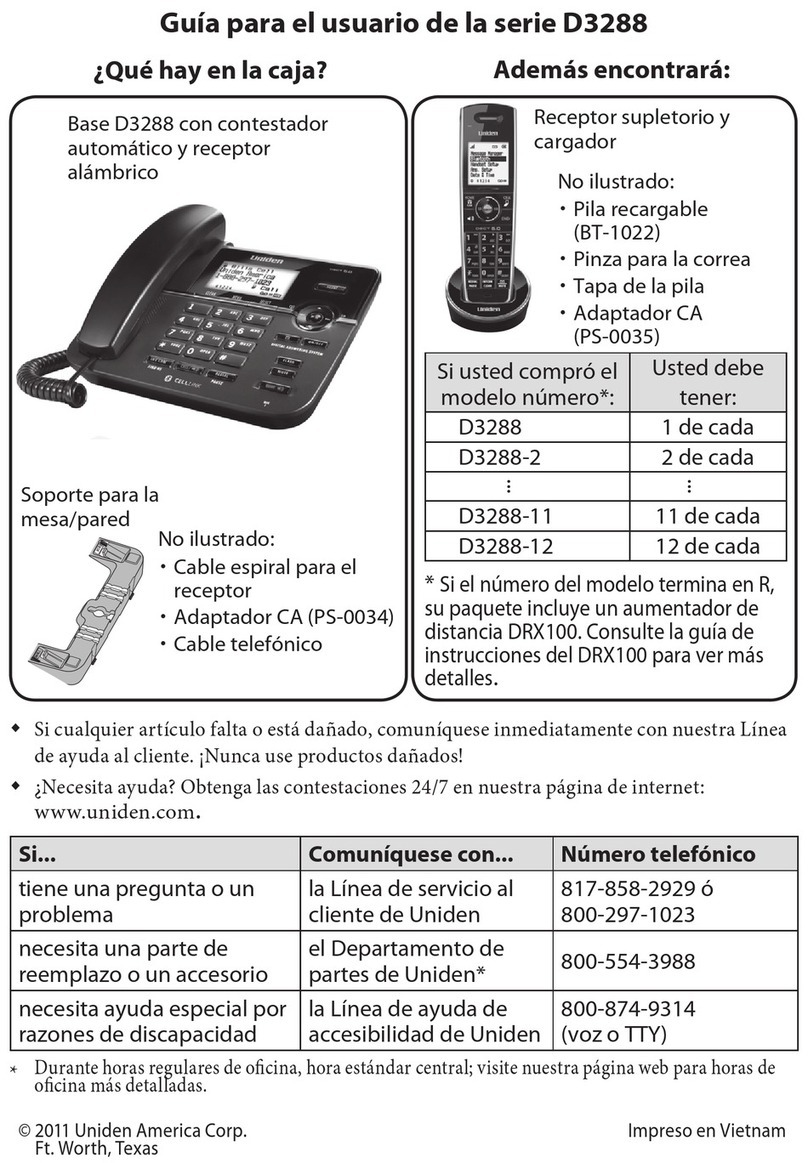 Uniden D3288 Manuale utente