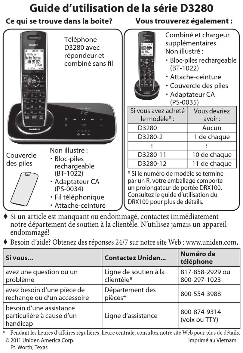 Uniden D3280 Manuale di servizio Uniden D3280 Manuale di servizio