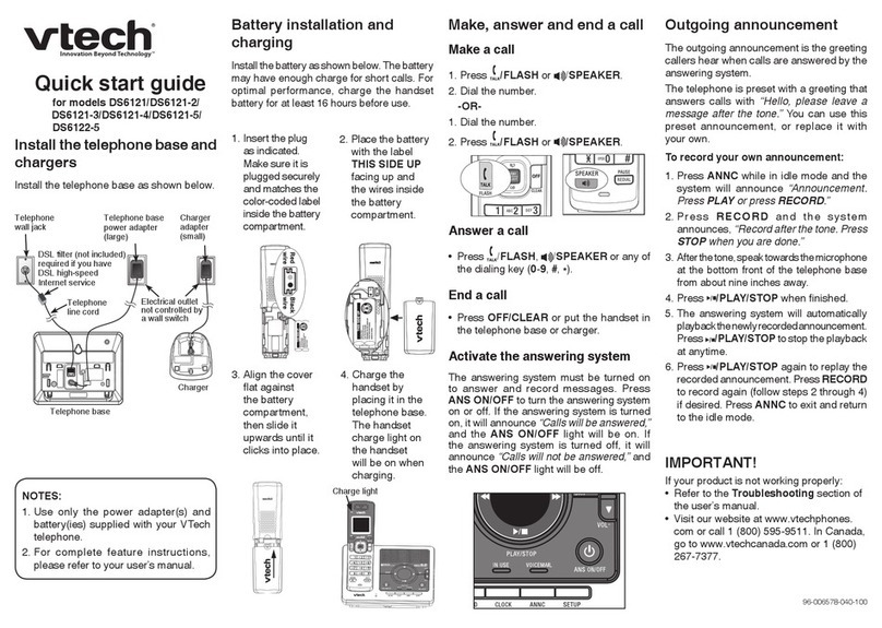 V-tech DS6121 Manuale utente
