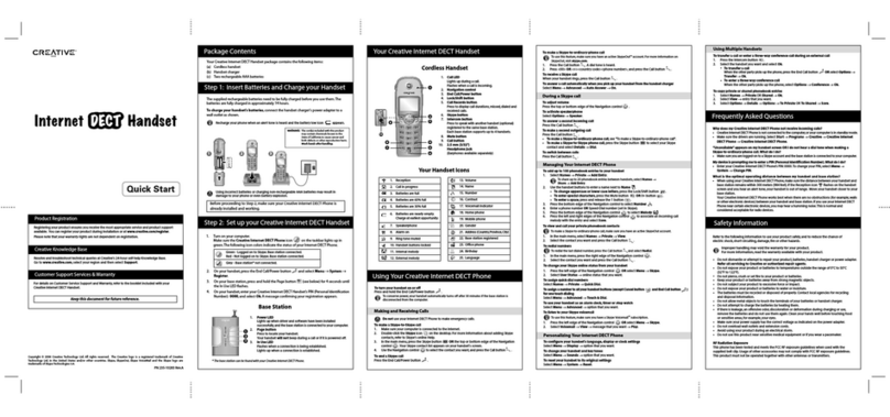 Creative 70BX000007195 - Cli Internet Dect Phone Manuale utente