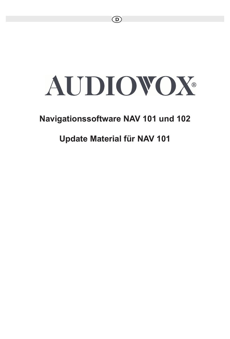 Audiovox NAV101 - NAV 101 - Navigation System Manuale tecnico