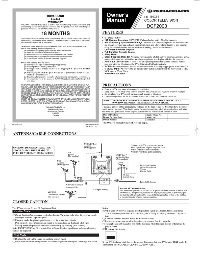 Durabrand DCF2003 Manuale utente