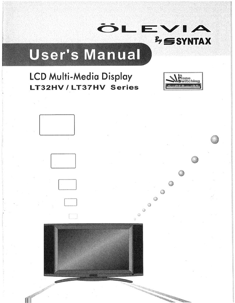 Syntax Olevia LT32HV Manuale utente Syntax Olevia LT32HV Manuale utente