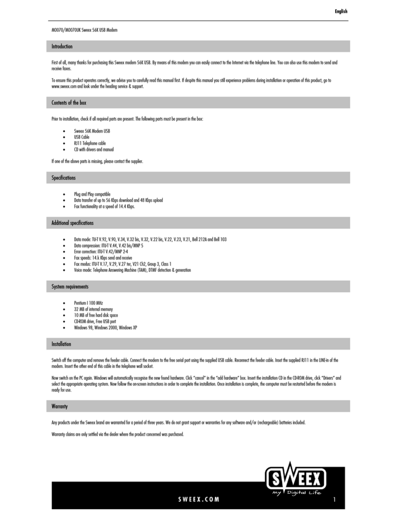 SWEEX MO070 - QUICK_START_GUIDE Manuale utente
