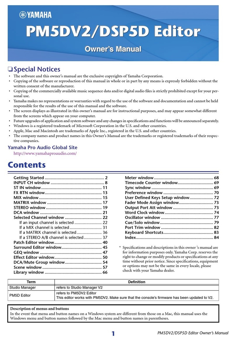 Yamaha DSP5D Editor Manuale utente