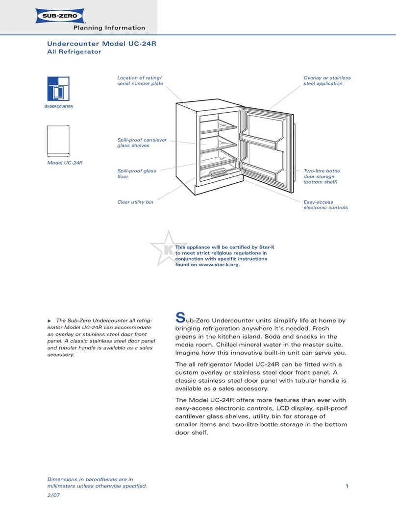 Sub-Zero UC-24R Manuale utente