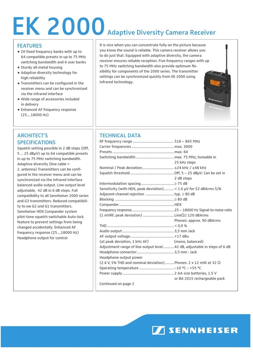 Sennheiser EK 2000 Manuale utente