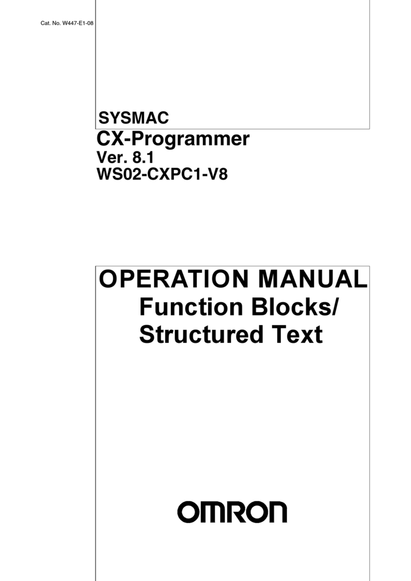 Omron CX-PROGRAMMER V8.1 Manuale utente