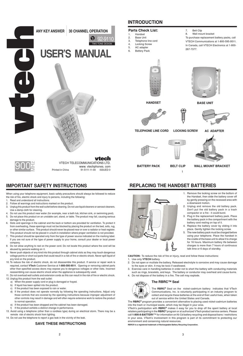 V-tech vt9110 Manuale utente