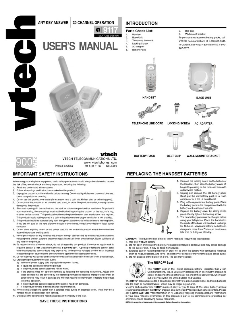 V-tech vt9117 Manuale utente