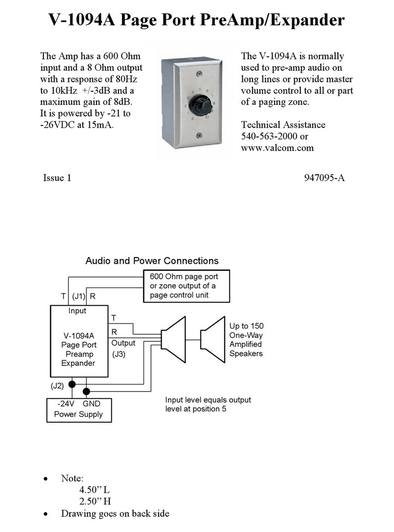 Valcom V-1094A Manuale di istruzioni