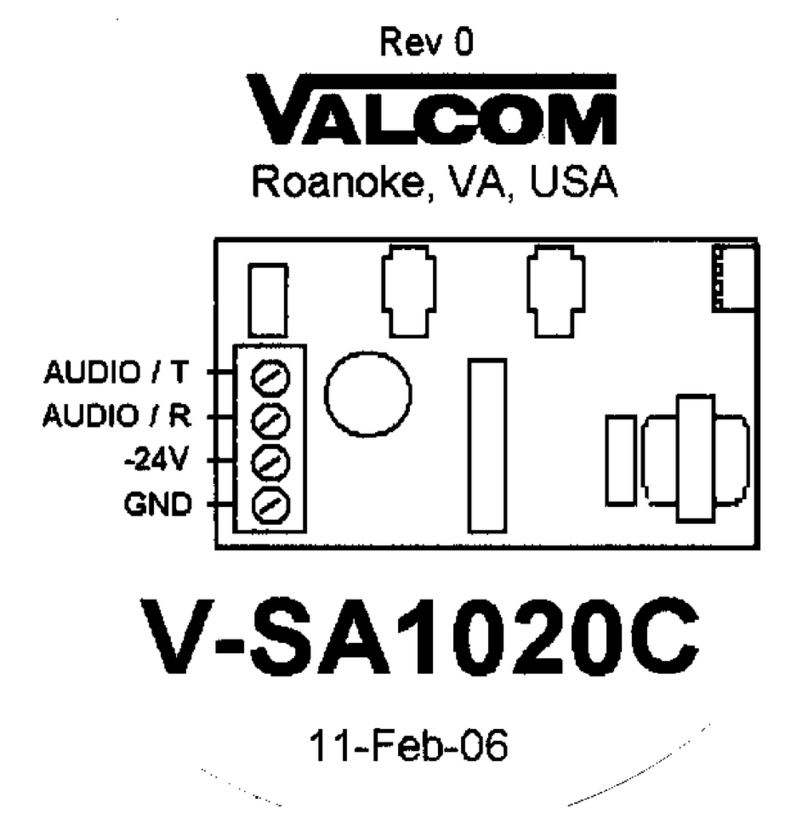 Valcom V-SA1020C Manuale