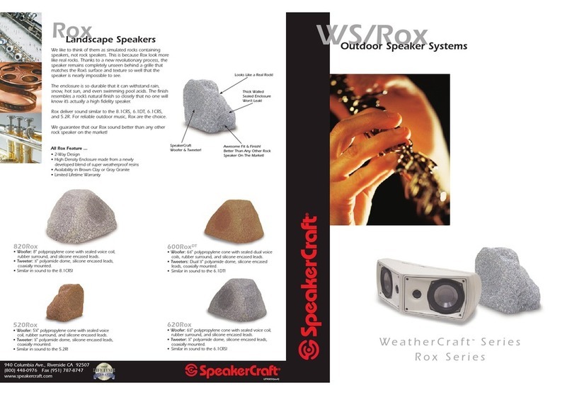 SpeakerCraft Wide Coverage Rox Manuale utente