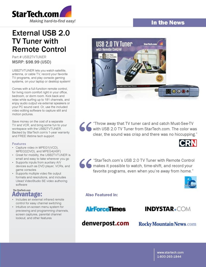 StarTech.com USB2TVTUNER Manuale del proprietario