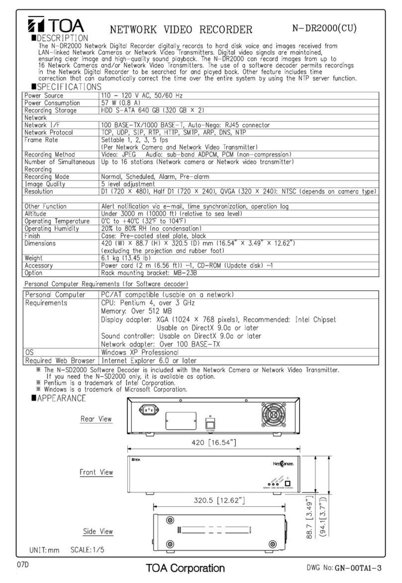 Toa Netcansee N-DR2000 Manuale utente