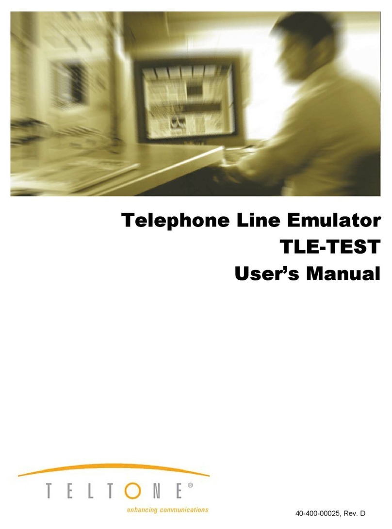 Teltone TLE-TEST Manuale utente