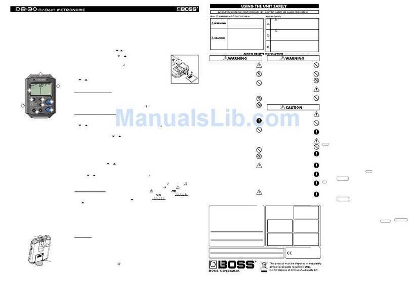 BOSSCO Dr. Beat DB-30 Manuale utente BOSSCO Dr. Beat DB-30 Manuale utente