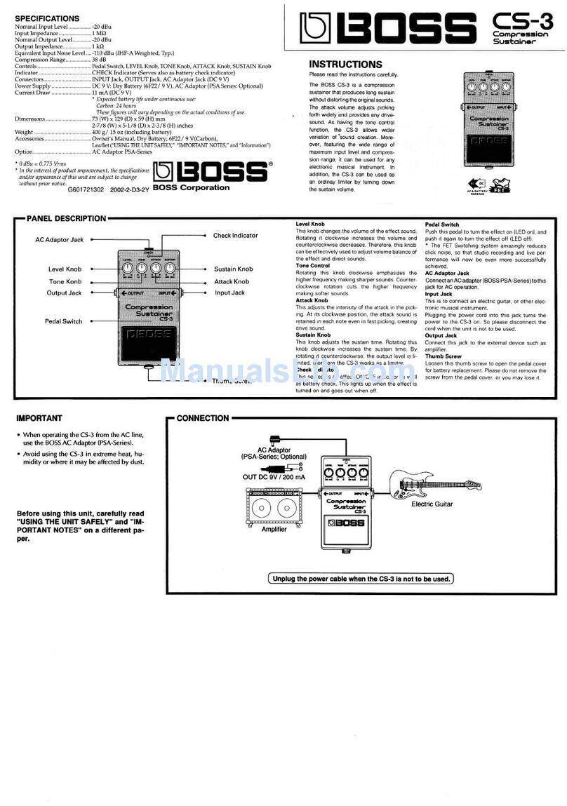 BOSSCO CS-3 Manuale utente