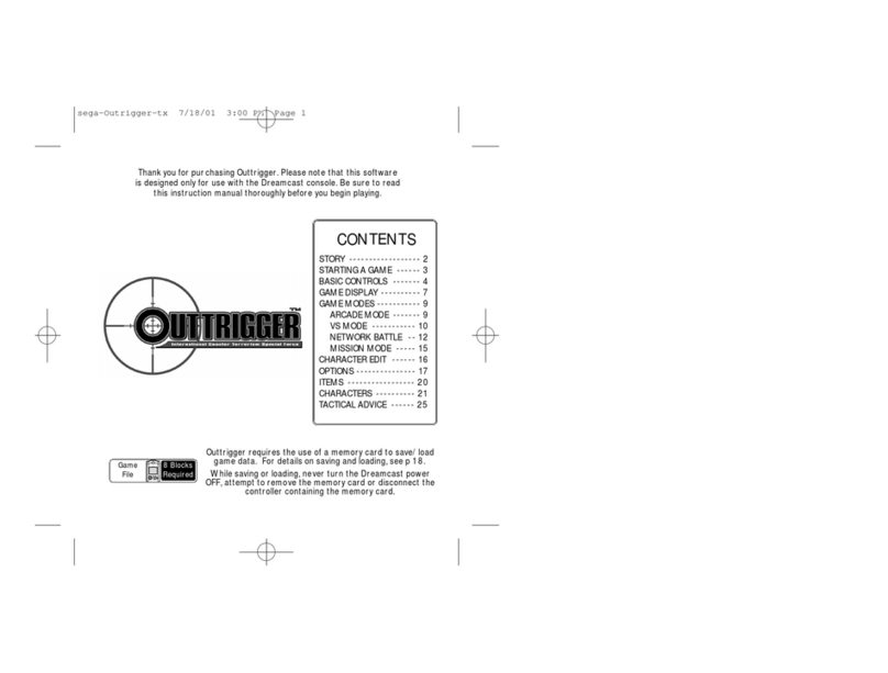 Sega Outtrigger Manuale utente