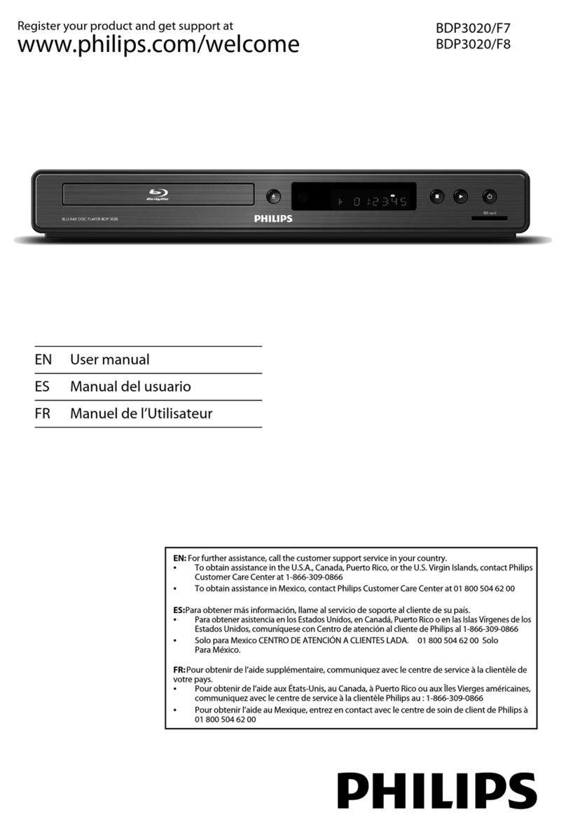 Philips BDP3020 Manuale utente